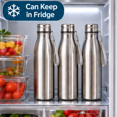 Pack of 3 Stainless Steel Water Bottles - 750ml (3B12)