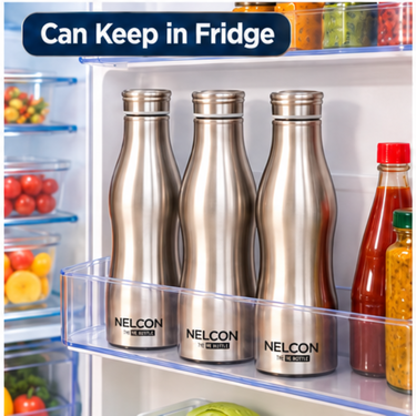 Pack of 3 Stainless Steel Water Bottles - 750ml (3B13)