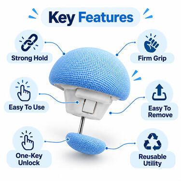 Pack of 10 Multipurpose Clip On Buttons (SEM13)