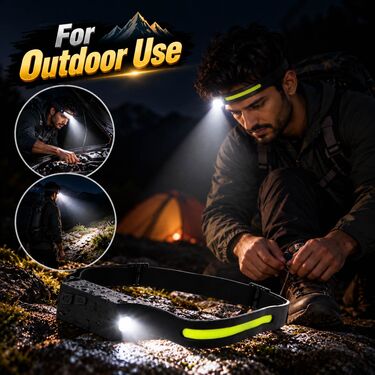 Rechargeable LED Headlamp With Gesture Control (LL98)