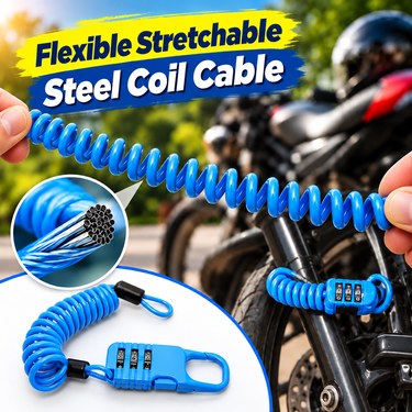 Expandable Spring Number Lock For Bike, Cycle & Helmet (BKU8)