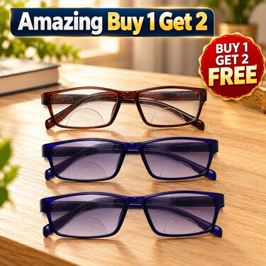 Coloured Bifocal Adaptive Power Reading Glasses Buy 1 Get 2 Free (3BOC6RG68)