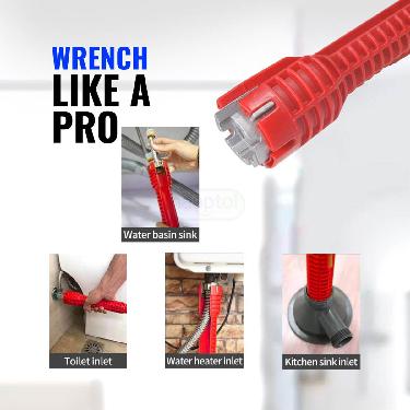 Plumbing Sink Faucet Wrench With Free Anti Slip Tap Wrench (HT35)