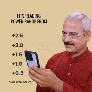 Rimless Adaptive Power Reading Glasses B1 G1 (2RG6)