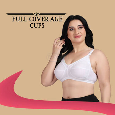 Pack Of 3 Full Coverage Daily Wear Bust Support Bra - Plus Size Only (3FCB1)