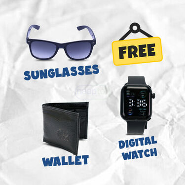 3 Comfortable Elasticated Joggers + FREE Digital Watch + FREE Wallet + FREE Sunglasses (3SPT11)