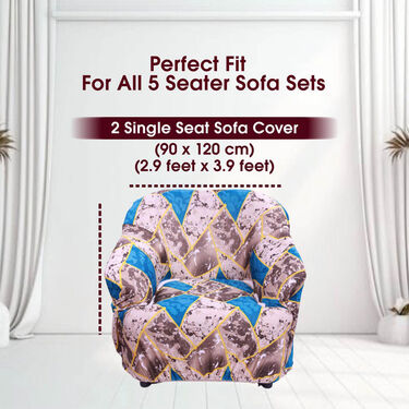 5 Seater Designer Stretchable Elastic Sofa Cover (5SC6)