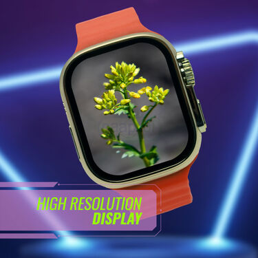 Golden Metal Smart Watch With 2 Straps (BCSW41)