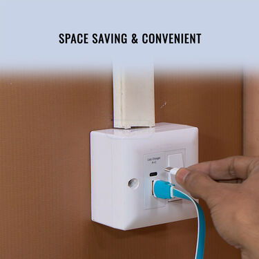 Wall Socket Dual Usb Charger With Free 4 in 1 Data Cable (CDC9)