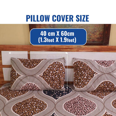 Fitted Double Bed Sheet With 2 Pillow Covers (DBS13)