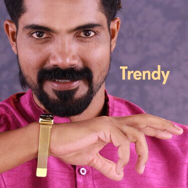 Golden Digital Watch (DW8)