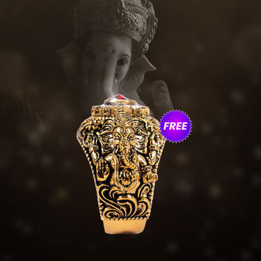 Golden Ganesha Pendant Chain with free 3D Ganesha Ring (GPCFR1)