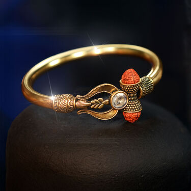 Golden Mahadev Watch +Rudraksha Kada (MWK1)