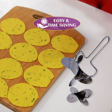 2 Pcs Stainless Steel Puri Roller Cutter (PR)