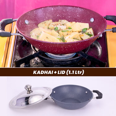 Mega 10 Pcs Ceramic Coating Nonstick Cookware Set (10CCNC1F)