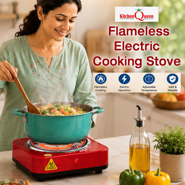 Kitchen Queen Flameless Electric Cooking Stove (ECS1)