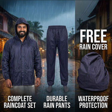 Pick Any 1 Raincoat for Men by Scottish Club with Free Rain Protector Bag Cover