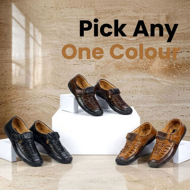 Leatherite Sandals Pick Any 1 + Free Sports Watch + Sunglasses + Aluminium Wallet (SW59)