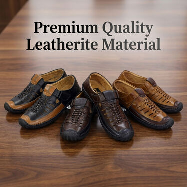 Leatherite Sandals Pick Any 1 + Free Sports Watch + Sunglasses + Aluminium Wallet (SW59)