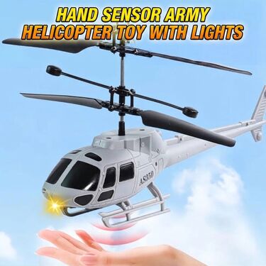 Hand Sensor Army Helicopter Toy with Lights (HSMH)