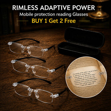Rimless Adaptive Power Mobile Protection Reading Glasses Buy 1 Get 2 FREE (3MPORG)
