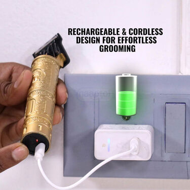 Stylish Golden Trimmer With Free Hair Dryer (PMTHD)