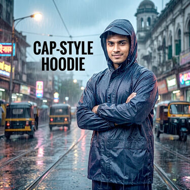 Pick Any 1 Cap  Raincoat For Men By Scottish Club With Free Rain Protector Bag Cover (RCB2)