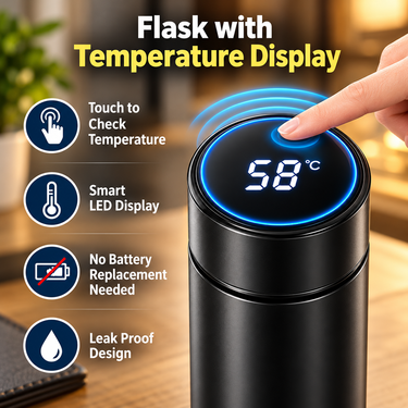 24 Hrs Hot &amp; Cold Flask With Temperature Display - Buy 1 Get 1 Free (2TF1)