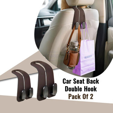Car Seat Back Double Hook Pack Of 2 (CBH3)