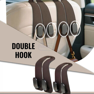 Car Seat Back Double Hook Pack Of 2 (CBH3)