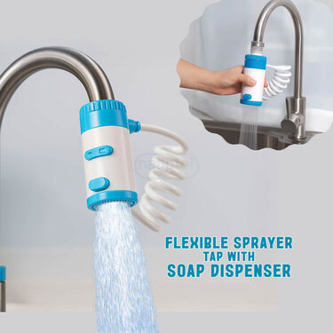 Flexible Sprayer Tap With Soap Dispenser