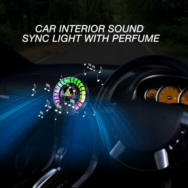 Car Dashboard Perfume With Music Rhythm Light