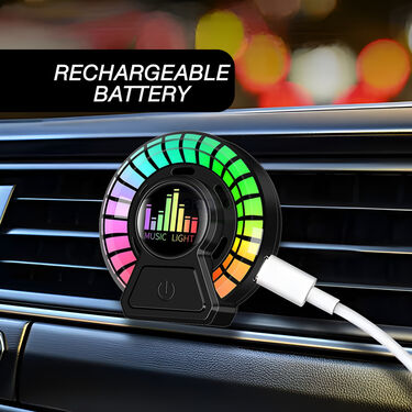 Car Dashboard Perfume With Music Rhythm Light