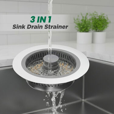 3 in 1 Sink Drain Strainer - Pack of 1