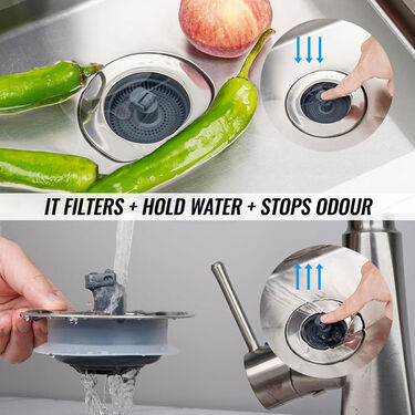 3 in 1 Sink Drain Strainer - Pack of 1