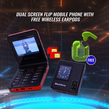 Dual Screen Flip Mobile With Free Wireless Ultrapro Earpods (PMH6)