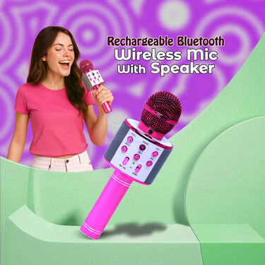 Multi-Function Chargeable Bluetooth Wireless Singing Mike With Speaker (BLS9)