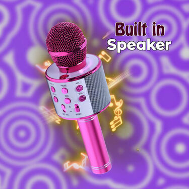 Multi-Function Chargeable Bluetooth Wireless Singing Mike With Speaker (BLS9)