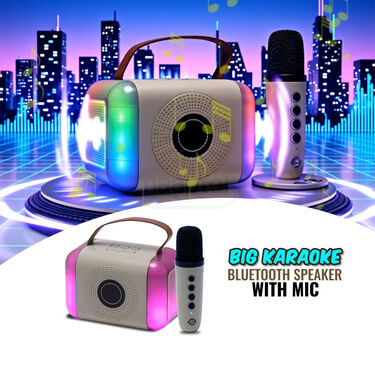 Big Karaoke Bluetooth Speaker With Mic And Rgb Led Light (BLS8)