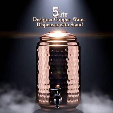 5 Ltr Copper Water Dispenser With Stand (1CD4)