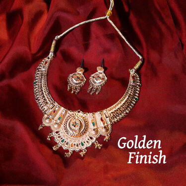 Shagun Golden Necklace Set (SGNS2)
