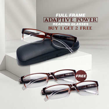 Full Frame Adaptive Power Reading Glasses Buy 1 Get 2 Free (3ORG4)