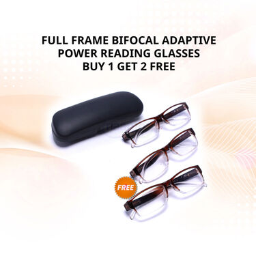 Full Frame Bifocal Adaptive Power Reading Glasses Buy 1 Get 2 Free (3BORG2)