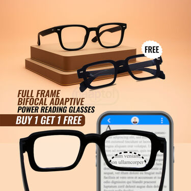 Full Frame Bifocal Adaptive Power Reading Glasses Buy 1 Get 1 Free (2BORG3)
