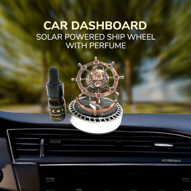 Car Dashboard Solar Powered Ship Wheel