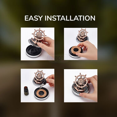 Car Dashboard Solar Powered Ship Wheel