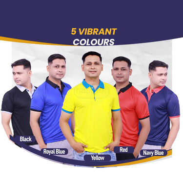 Pack of 5 Collar T-Shirts With Pocket (5PT23)