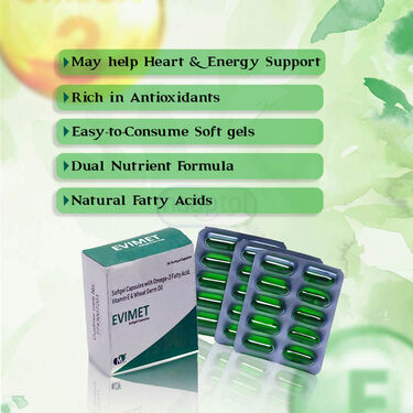 Pack of 30 - Omega 3 + Vitamin E Capsules? Promotes Heart & Energy Support (NUTRA13)