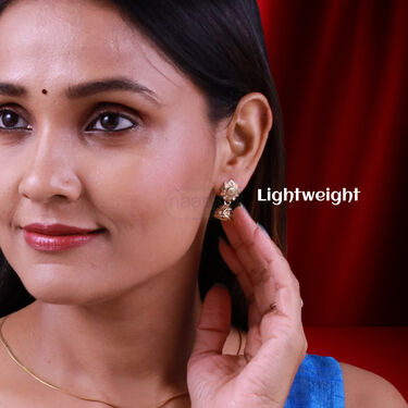12 Golden Colourful Jhumaka Earrings (12JE)