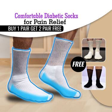 Comfortable Diabetic Socks For Pain Relief Buy 1 Pair Get 2 Pair Free (DS06)